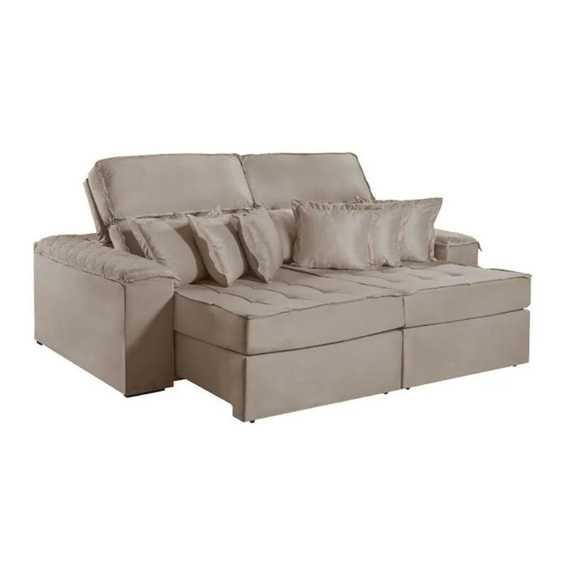 Sofa Martins M-188 02 Md.80 Com Almofadas V-211 Bege