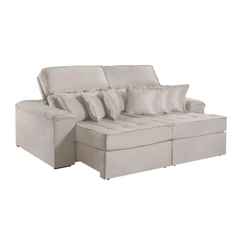 Sofa Martins M-188 02 Md.90 Com Almofadas - V-211 Creme