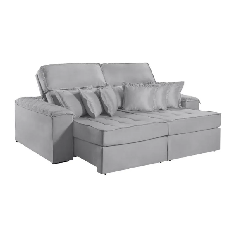 Sofa Martins M-188 02 Md.1.00 Com Almofadas - V-211 Cinza