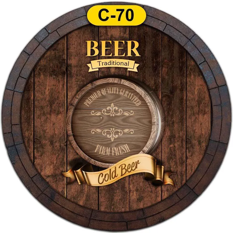 Quadro Tampa De Barril Bebida Cerveja C-70