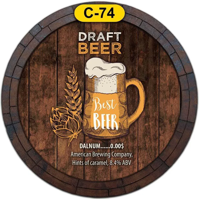 Quadro Tampa De Barril Bebida Cerveja C-74