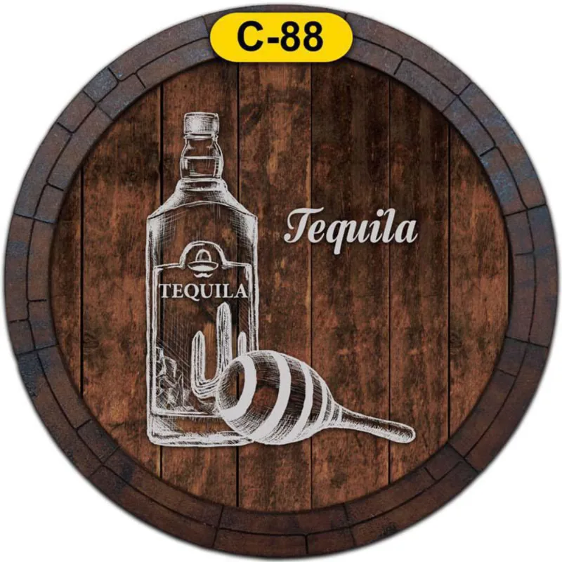 Quadro Tampa De Barril Bebida Tequila C-88