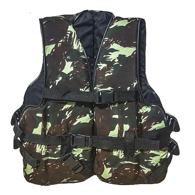 Colete Auxiliar Flutuação Salva-vidas Camuflado 80kg Summer