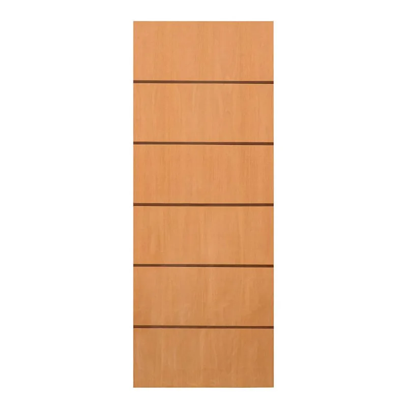 Folha de Porta Madeira Sarrafeada Curupixa Natural 210x72x3,5cm VR-101