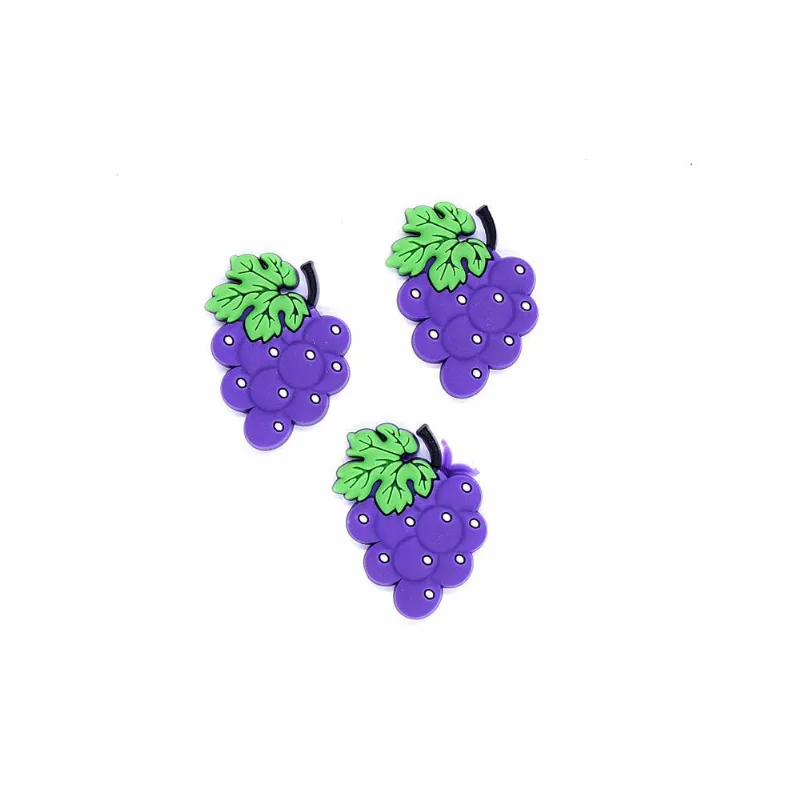 Apliques De Frutas Em Silicone Uva - 10 Unidades