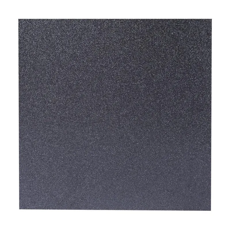 Papel Cardstock Scrapbook Glitter Preto 5 Folhas