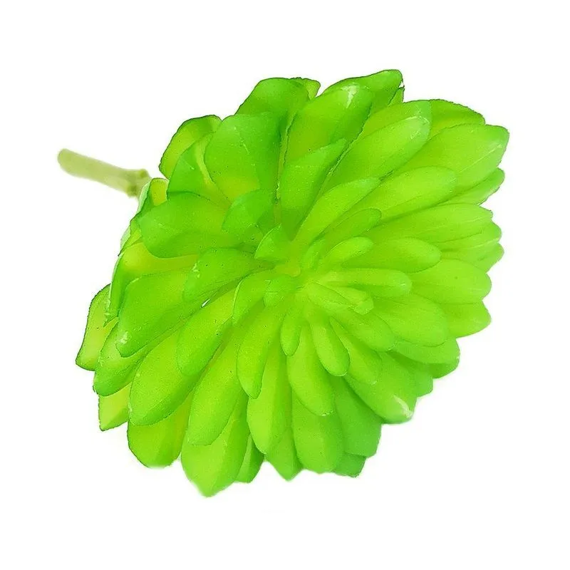 Suculenta Echeveria Em Silicone Verde