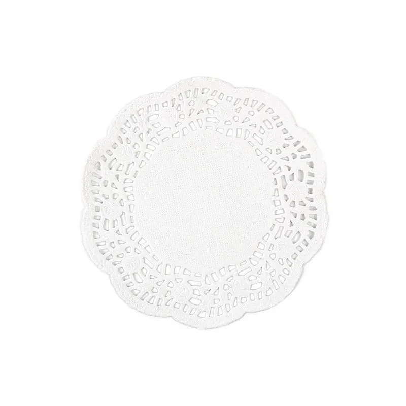 50 Unidades Papel Rendado Doilie 26 Cm Branco