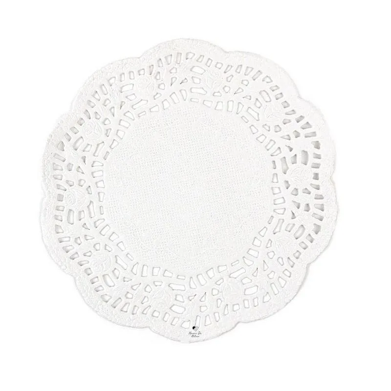 50 Unidades Papel Rendado Doilie 20 Cm Branco