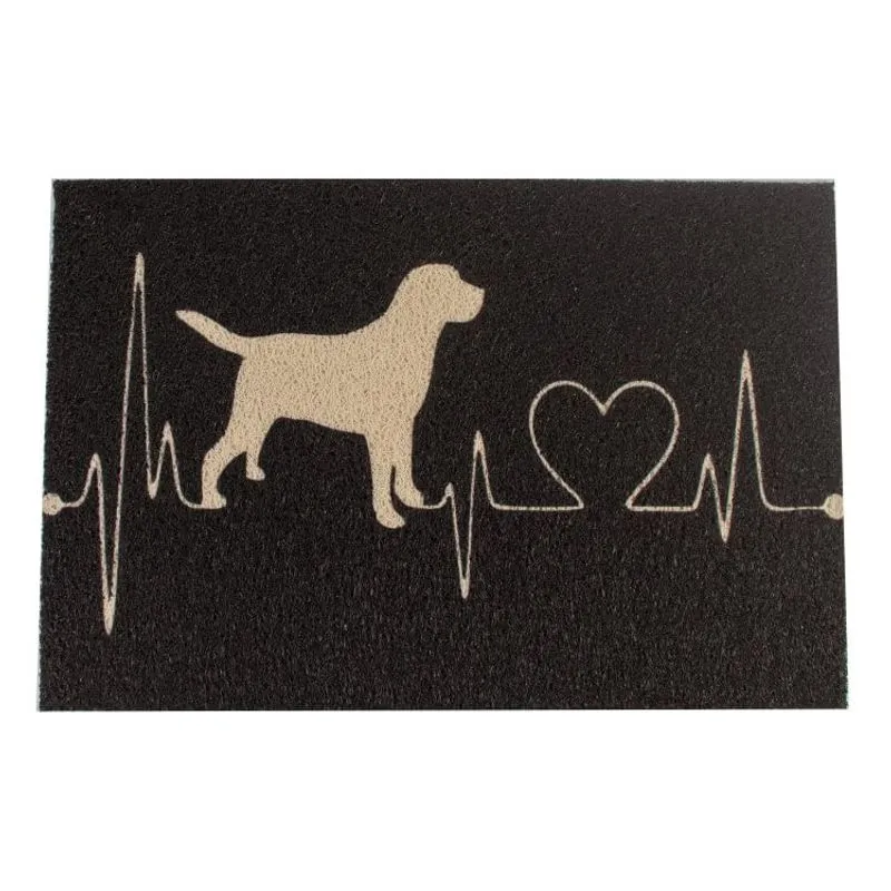 Capacho Vinil Estampado 40x60cm Euromats Bege/Cinza/Preto/Branco