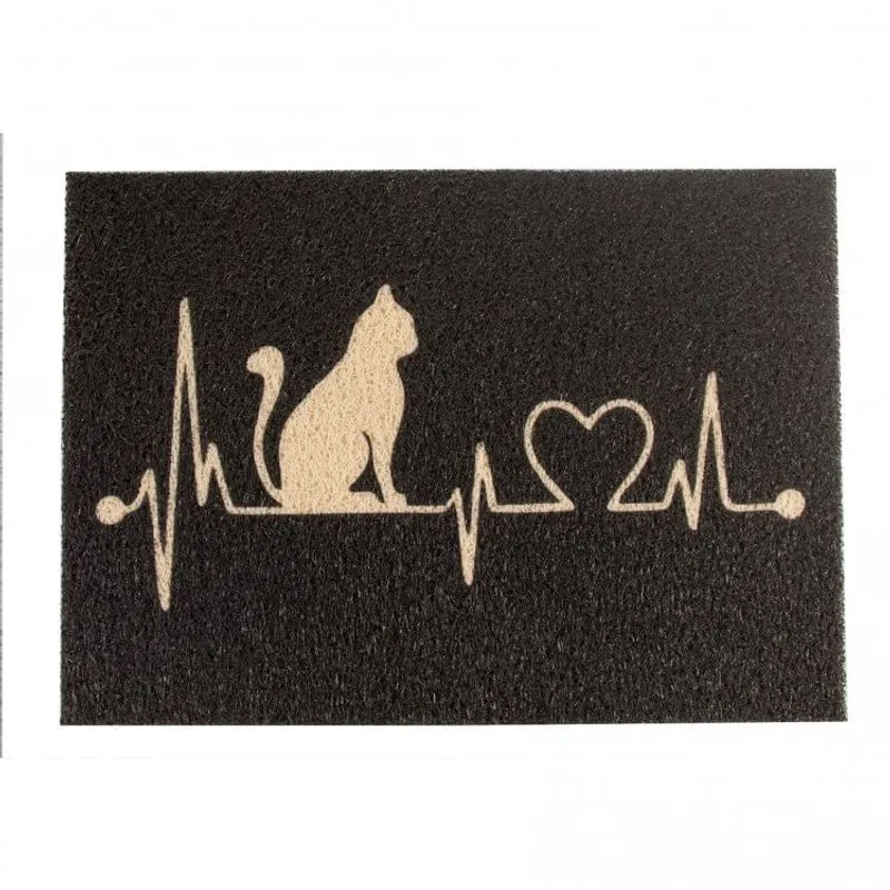 Capacho Vinil Estampado 40x60cm Euromats Bege/Cinza/Preto/Branco