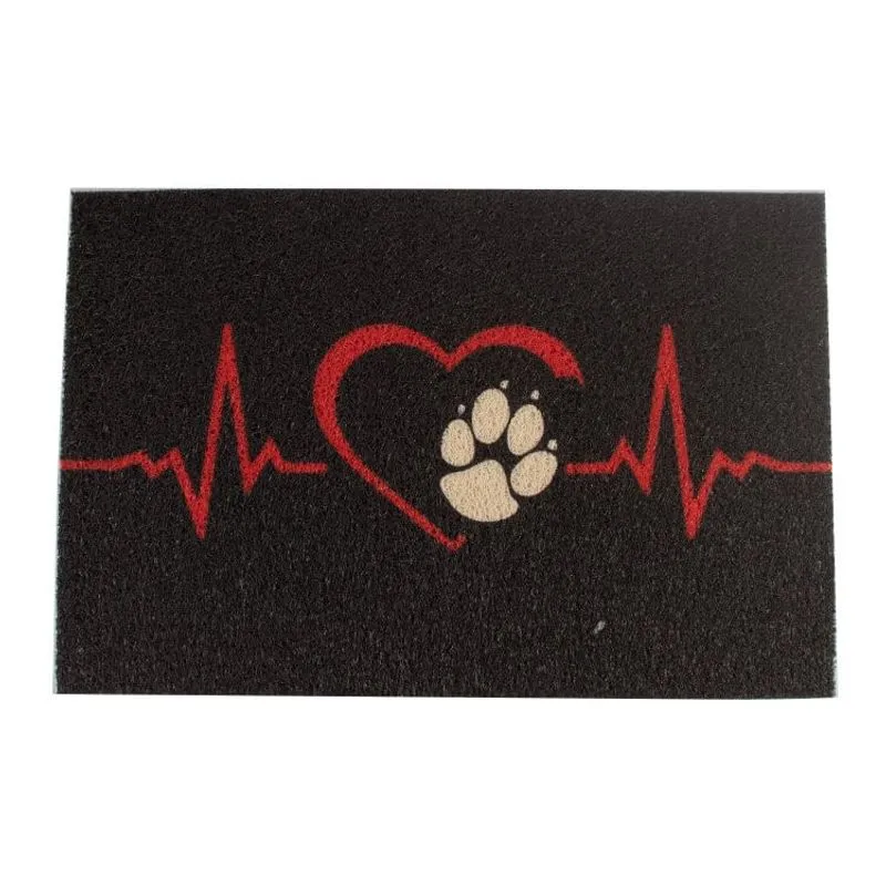Capacho Vinil Estampado 40x60cm Euromats Álamo/Preto/Vermelho