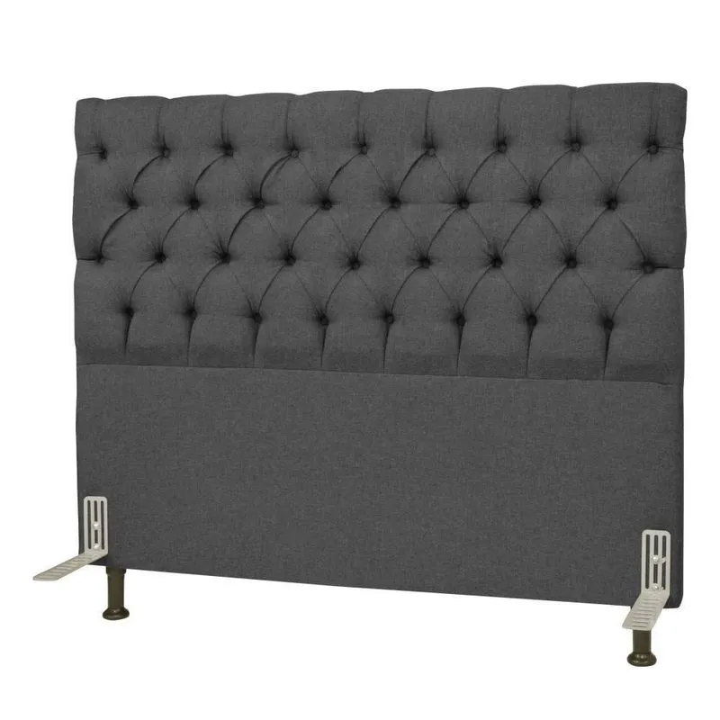 Cabeceira Cama Box Casal King 195cm Cristal Cinza