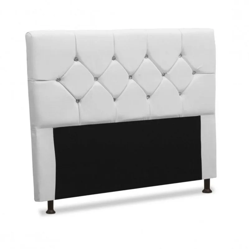 Cabeceira Solteiro 90cm França J.S Móveis Nogal/Branco