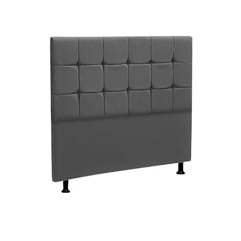 Cabeceira Casal 140 Sleep Veludo Chumbo - Js Moveis