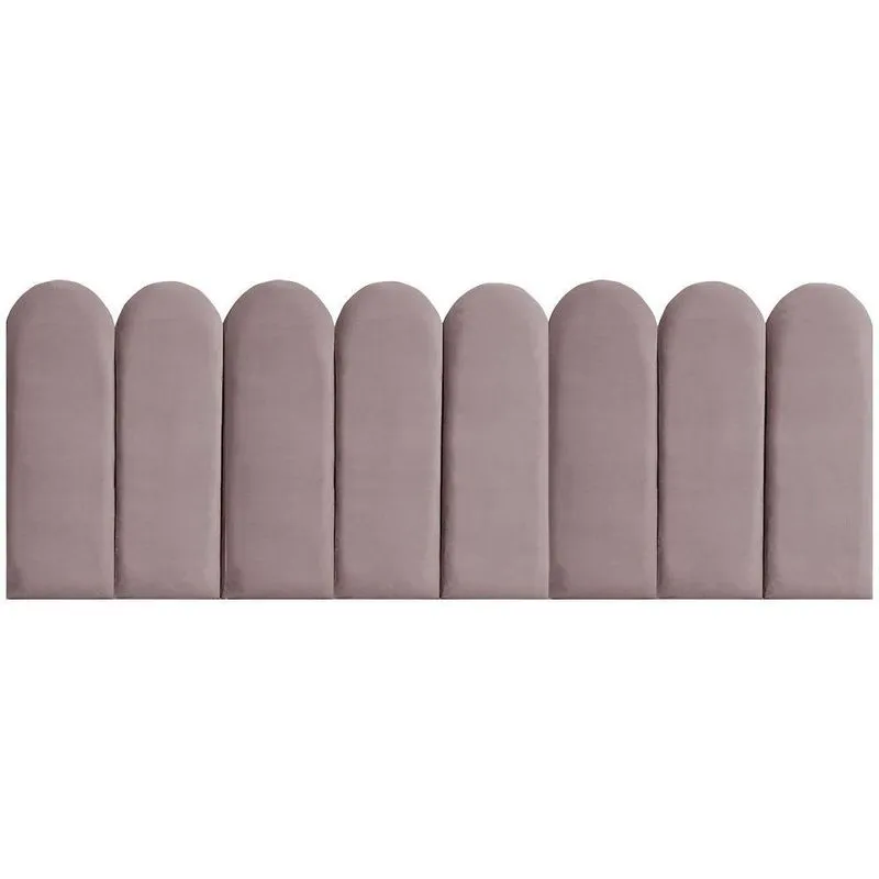 Cabeceira Estofada Painel Modulado Veludo Cama Box King Size 195 Cm - Shop Das Cabeceiras Rosa