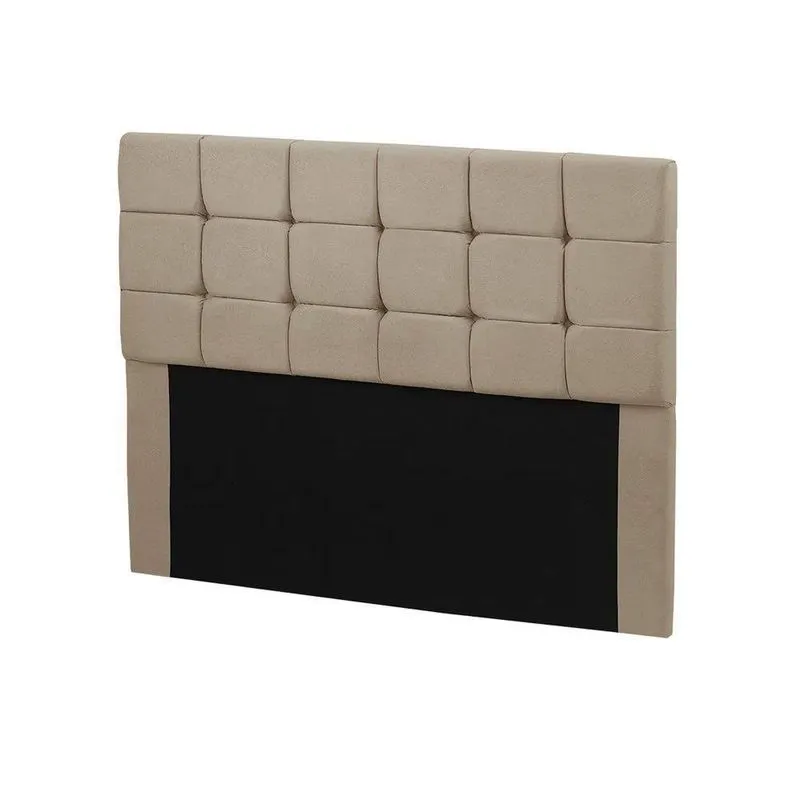 Cabeceira Julia Cama Box Casal 140cm Estofada Suede Bege Star Confort Bege