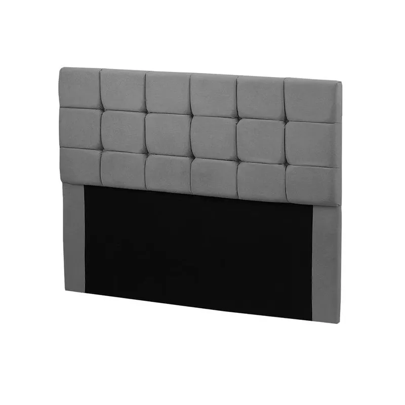 Cabeceira Julia Cama Box Casal 140cm Estofada Veludo Chumbo Star Confort