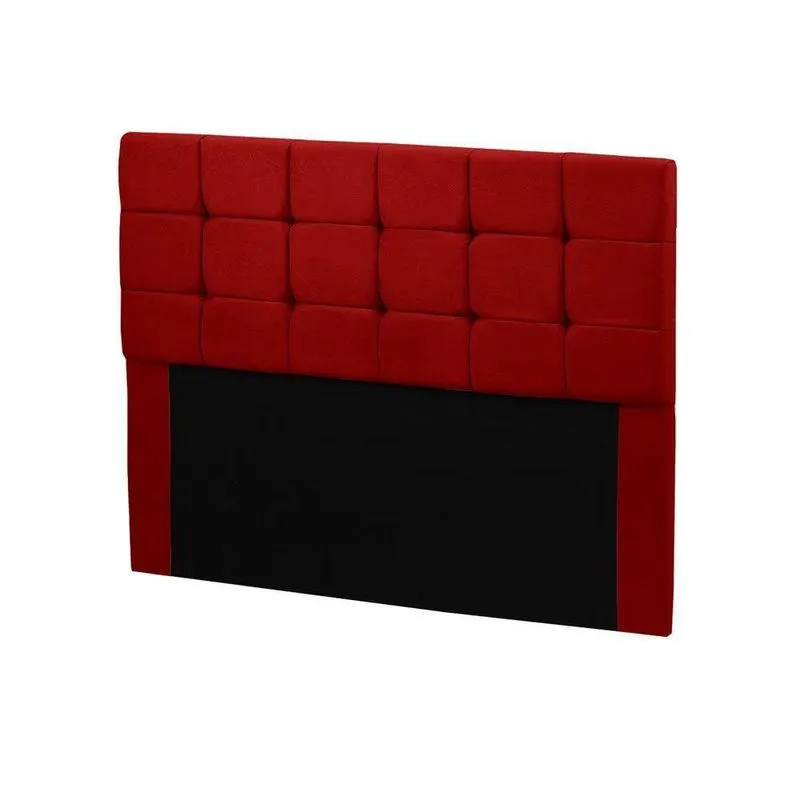 Cabeceira Julia Cama Box Casal 140cm Estofada Em Veludo Vermelho Star Confort Vermelho