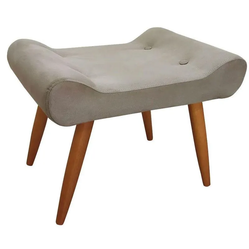 Puff Decorativo Lara Sued - Star Confort Bege