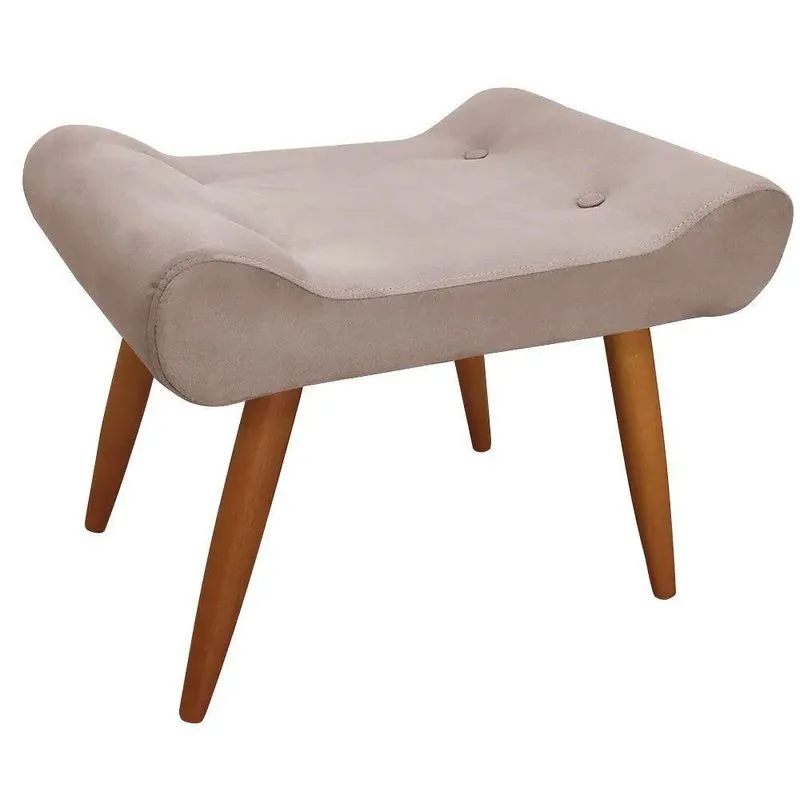 Puff Decorativo Lara Veludo - Star Confort Rose