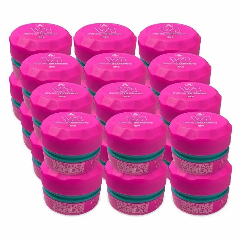 Kit 24x Pasta Cabelo Brilho Vip Essence V1 80g Alfa Look's