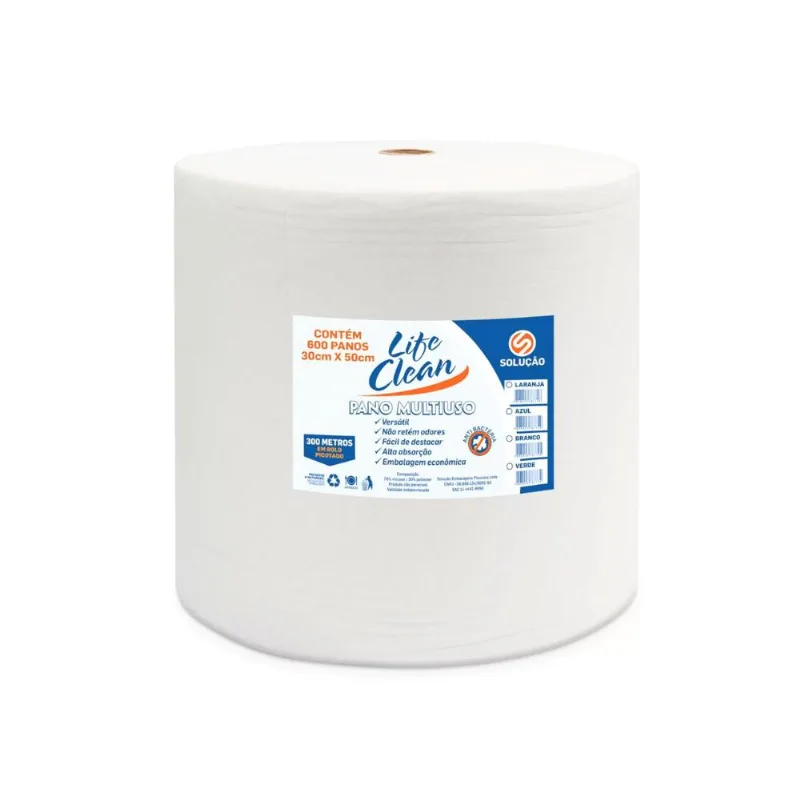 Pano Bobina 28x300m Life Clean Branco