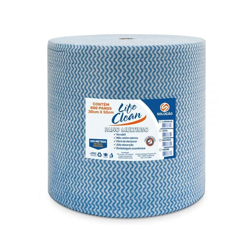 Pano Bobina 28x300m Life Clean Azul