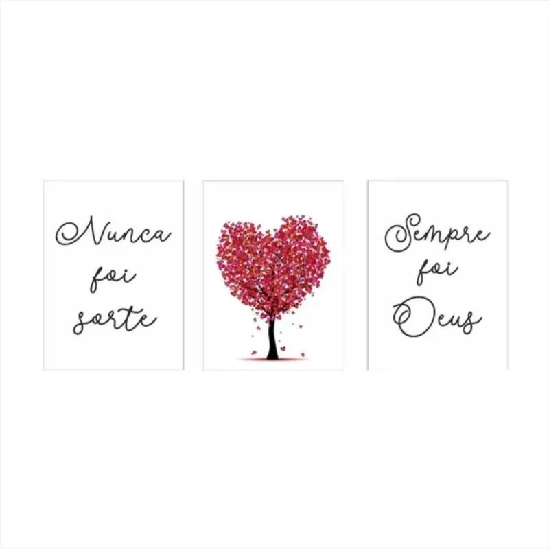 Kit Plaquinhas Decorativas Sempre Foi Deus 20X30