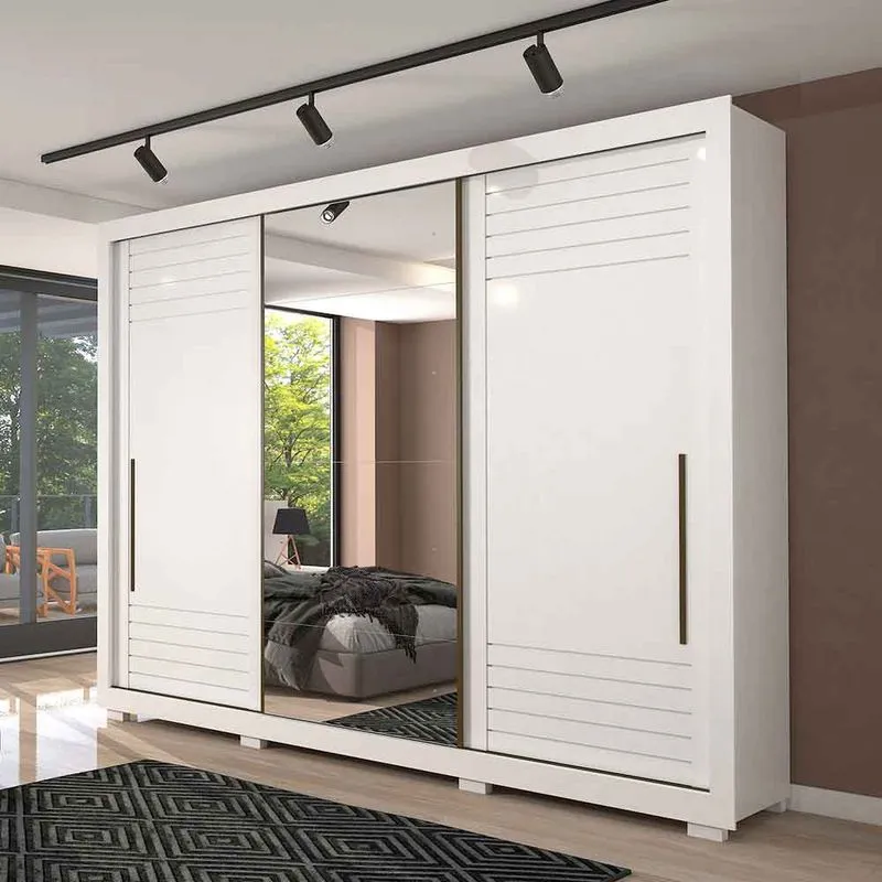 Guarda roupa Panan Vitória 3 Portas de Correr Branco