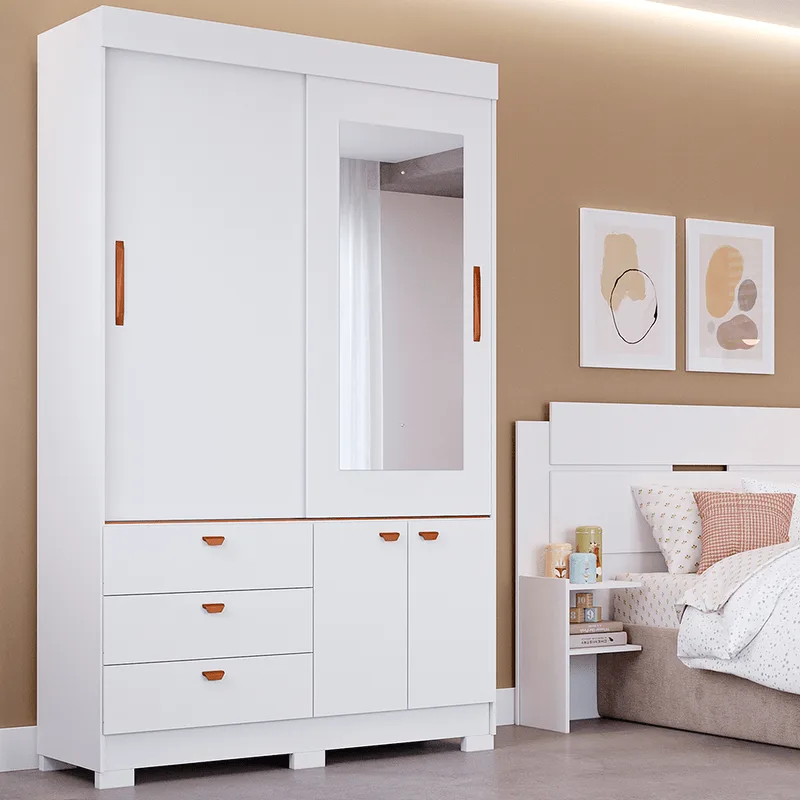 Guarda Roupa 2 portas Alice Panan Móveis Branco