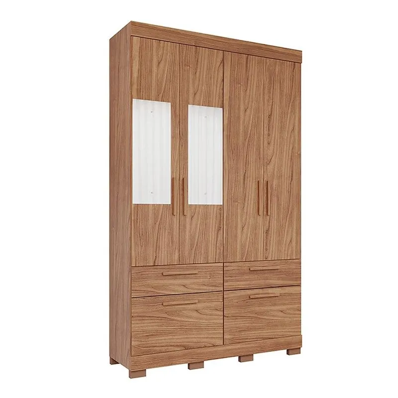 Guarda-Roupa Solteiro com Espelho Porto 5 pt 3 gv Cinamomo