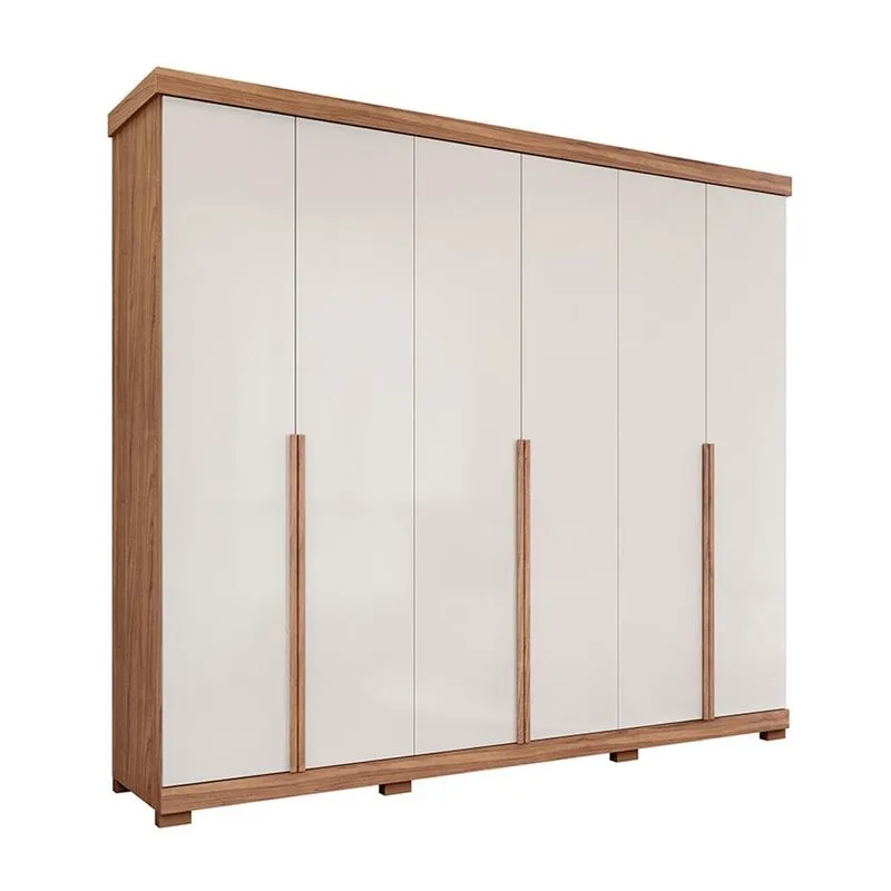 Guarda-Roupa Casal Guarapari 6 pt 6 gv Cinamomo e Off White
