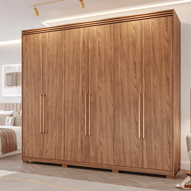 Guarda Roupa Panan Aurora 6 Portas Cinamomo Cinamomo