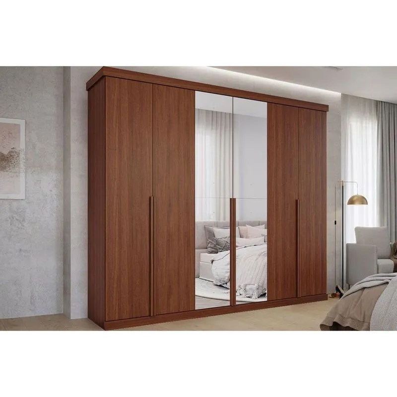 Guarda Roupa Casal 6 Ptas C/esp Guarapari Jequitiba Panan