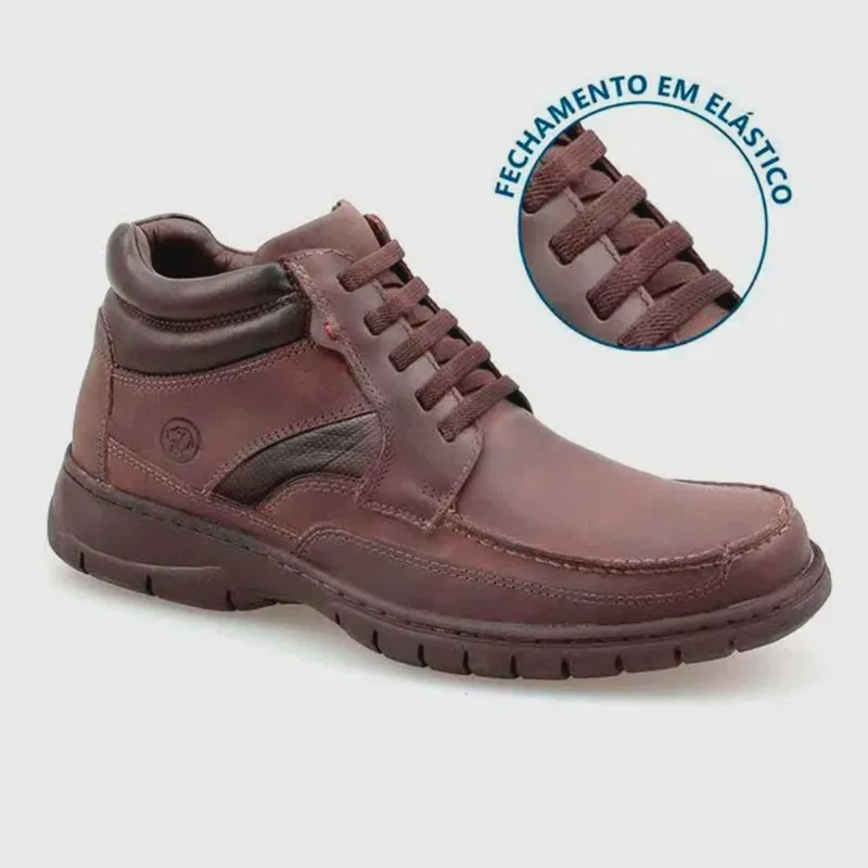 Bota anatomic gel 7976 mustang c/medio - brown masculino