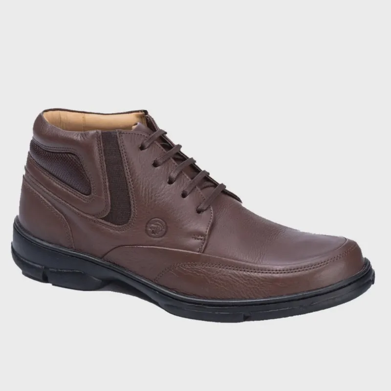 Bota Anatomic Gel 360° Couro Masculino Marrom