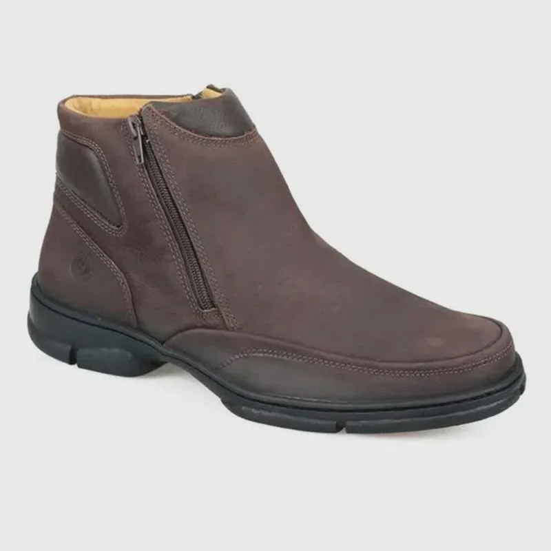 Bota anatomic gel 7887 floater c/medio - rustico/brown masculino