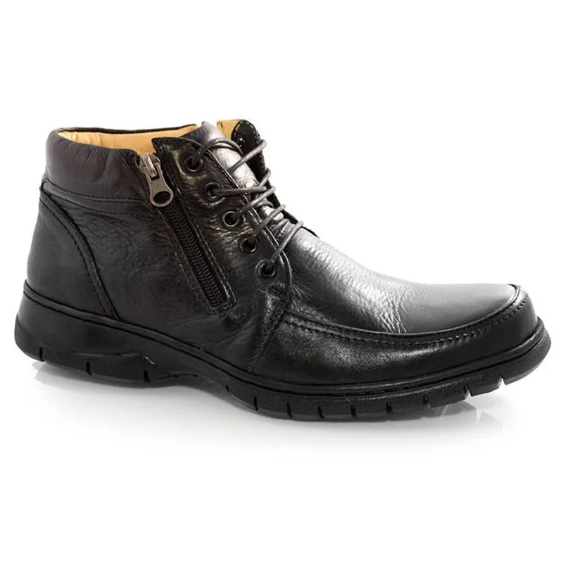 Bota Masculina de Couro Anatomic Gel Preto 7980 39