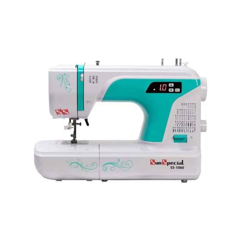 Máquina Costura Doméstica Ss-1060 Autovolt Eletrônica Verde - Sun Special