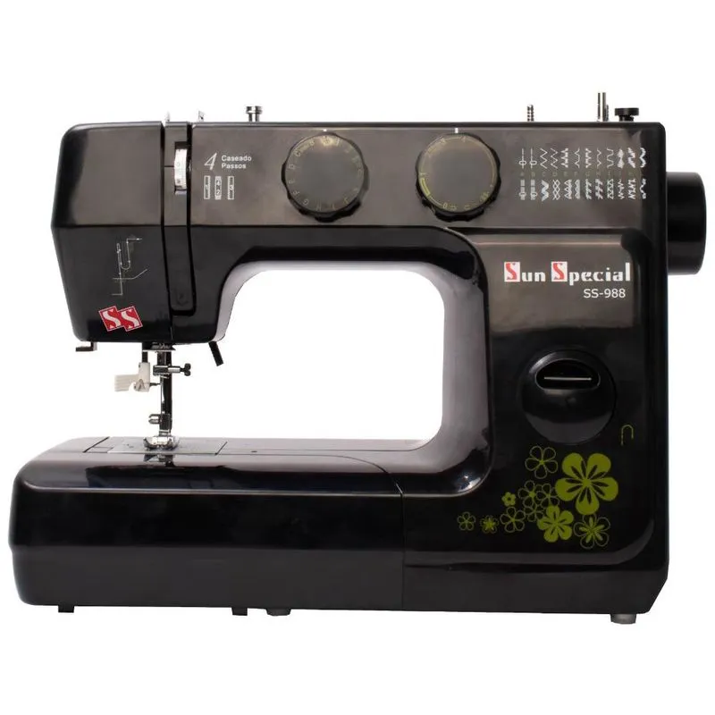 Máquina Costura Doméstica Ss-989 220V Mecânica Ouro - Sun Special