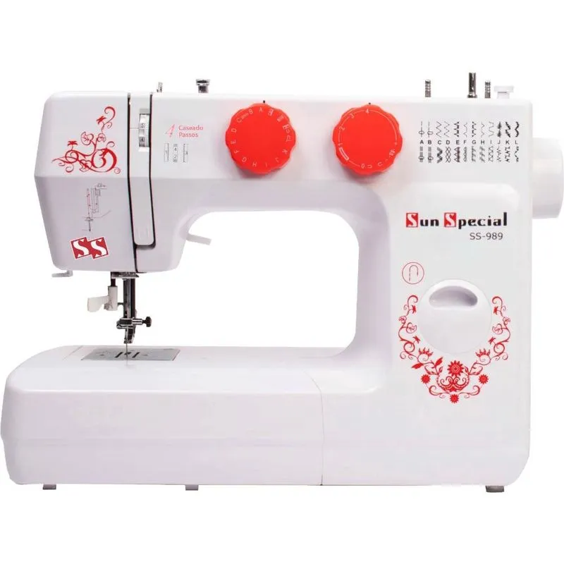 Máquina Costura Doméstica Ss-989 110V Mecânica Branca - Sun Special