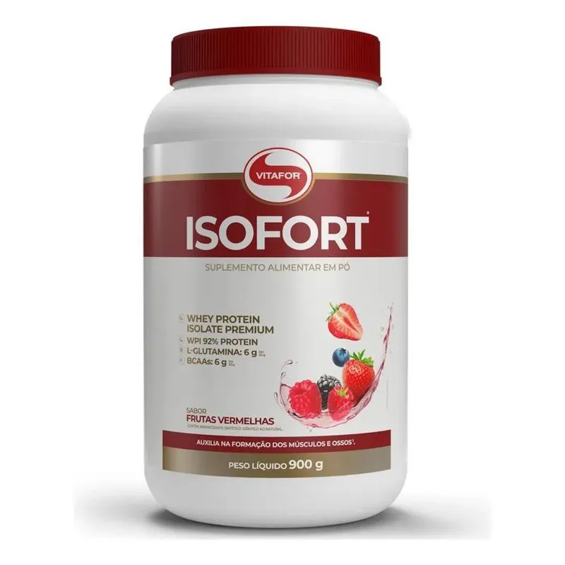 Whey Protein Isolado Isofort 900g Vitafor - Todos Os Sabores