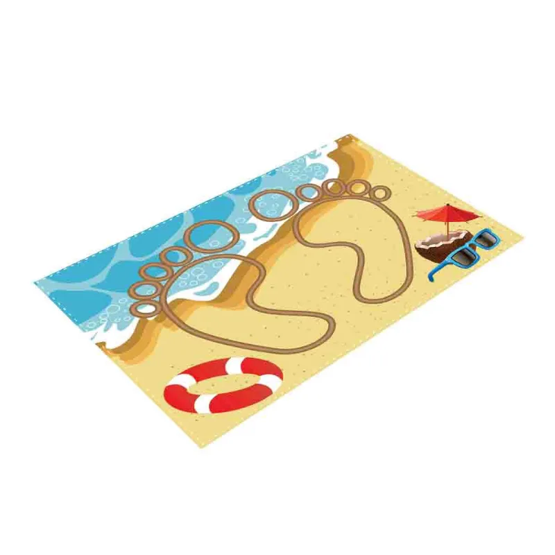 Tapete de Banheiro Veludo Feet Beach 45x60 Antiderrapante