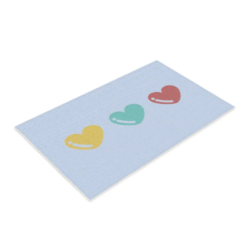 Tapete de Banheiro Veludo Hearts 60x45 Antiderrapante