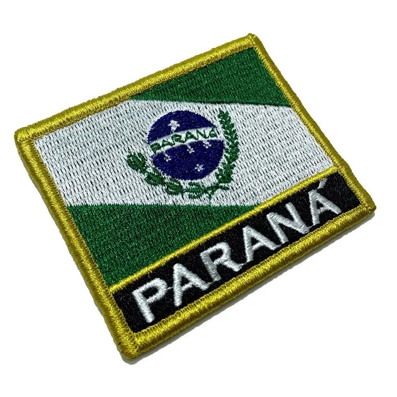 BE0174NV01 Bandeira Paraná Patch Bordado Fecho Contato