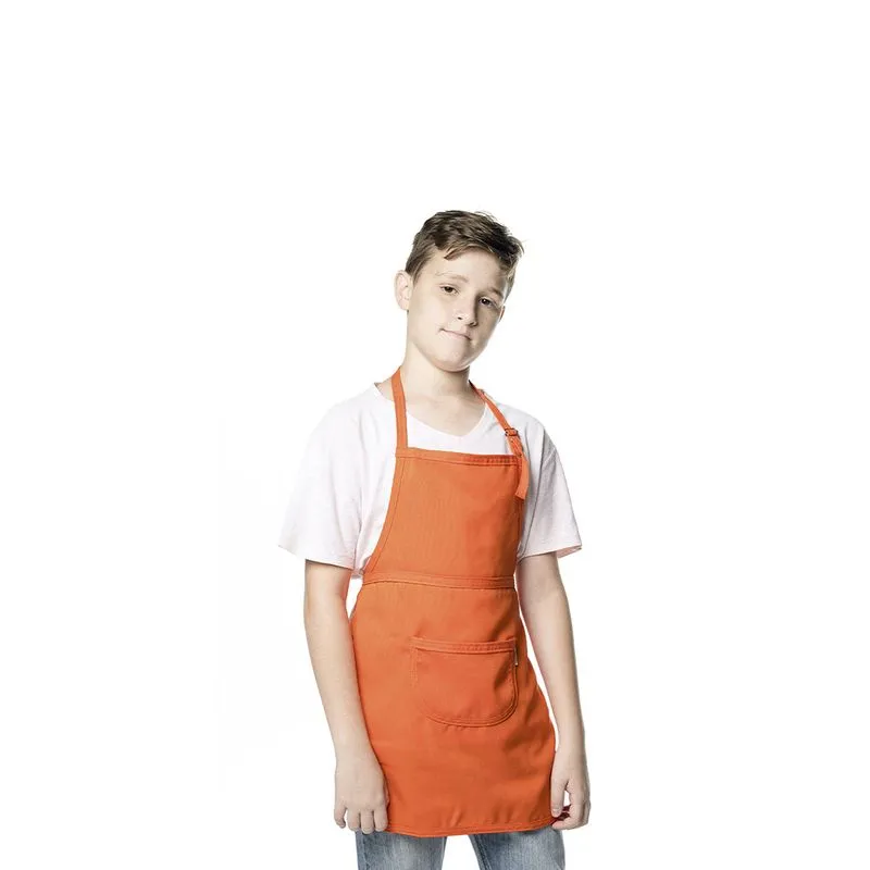 Avental Infantil Juvenil Laranja Cozinha Artesanato Pintura 1un