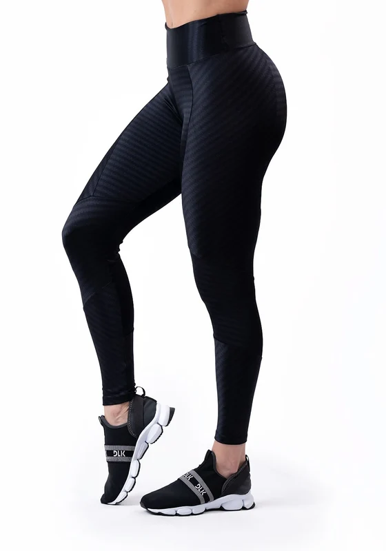 Calça Legging Poliamida Brilho Preta Dlk PRETO / M