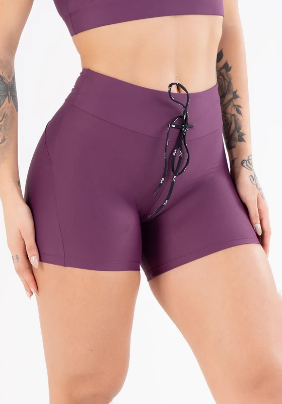 Short Fitness Vinho Com Cadarço Básico Dlk VINHO / M