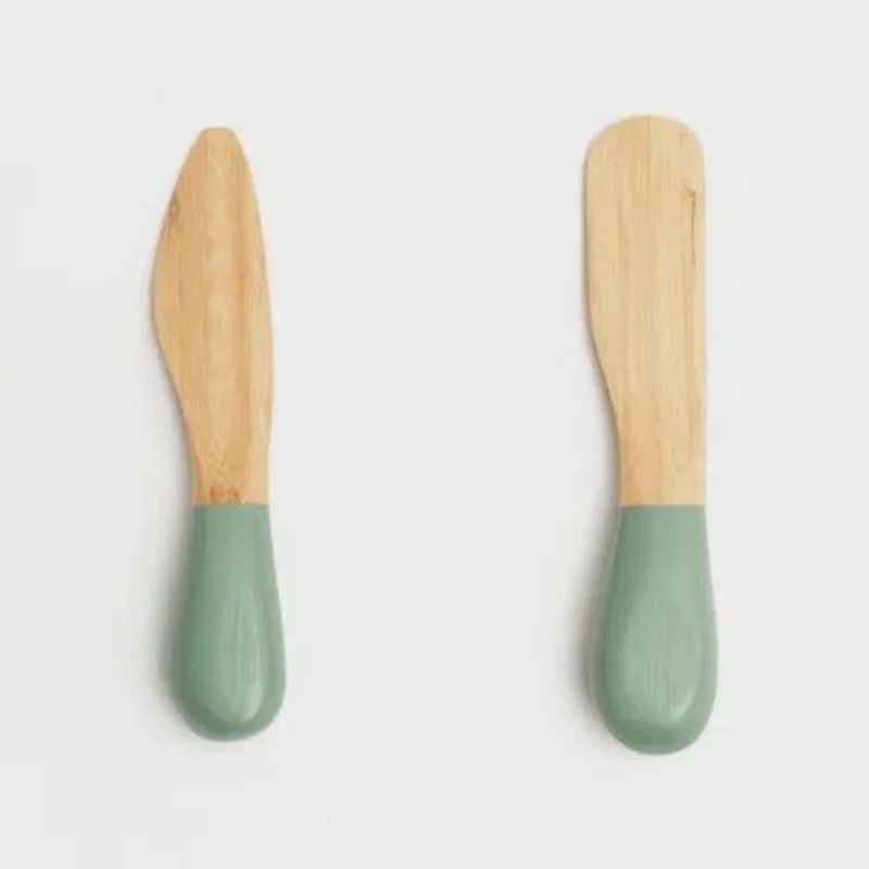 Jogo de utensílios para antepasto de bambu 2PCS verde- oikos